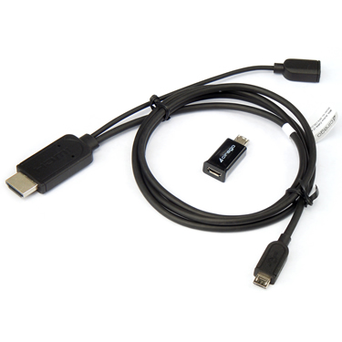 MHL to HDMI Active Cable (with HDTV MHL Adapter Converter) (3 Ft), MHLCBL03ADPT